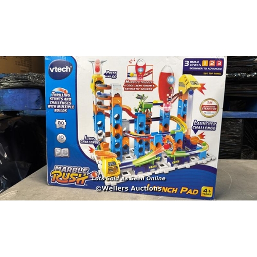 8337 - VTECH MARBLE RUSH LAUNCH PAD CONSTRUCTION TOYS WITH 10 MARBLES & 75 BUILDING PIECES,ELECTRONIC TRACK... 