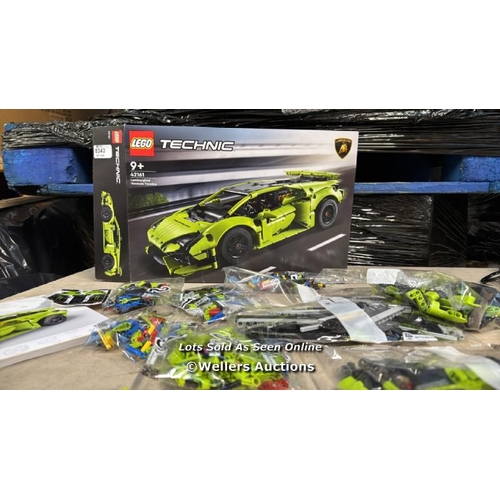 8340 - LEGO TECHNIC LAMBORGHINI HURACáN TECNICA TOY CAR MODEL KIT, RACING CAR BUILDING SET FOR 9 PLUS YEAR ... 