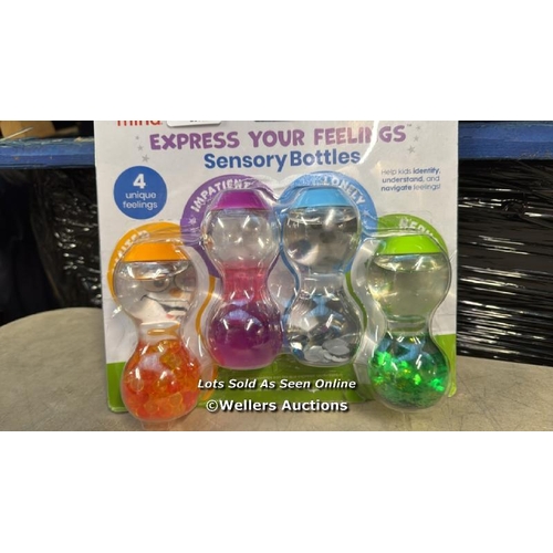 8341 - LEARNING RESOURCES EXPRESS YOUR FEELINGS SENSORY BOTTLES, EXCITED IMPATIENT LONELY NERVOUS, AGES 3+,... 