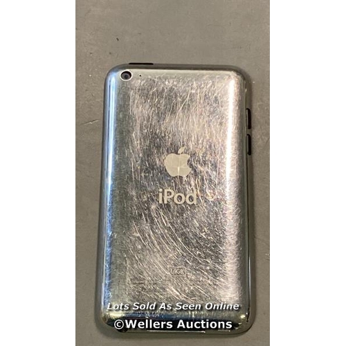 9513 - APPLE IPOD TOUCH 4TH GEN / 16GB / SN: C3RJC0P9F96T / I-CLOUD ACCOUNT UNLOCKED / SCREEN DAMAGE