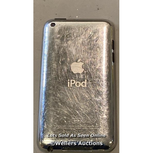 9518 - APPLE IPOD TOUCH 4TH GEN / 32GB / SN: C1XDNFWDDCP9 / I-CLOUD ACCOUNT UNLOCKED / SCREEN DAMAGE