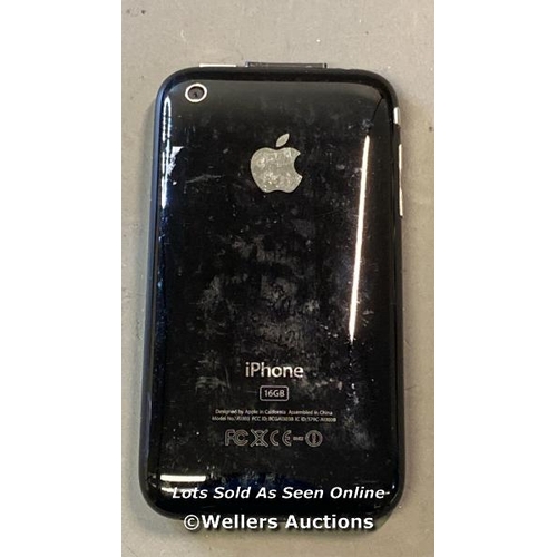 9525 - APPLE IPHONE 3GS / MODEL A303 / 16B / SN:83016WW13NP / I-CLOUD ACCOUNT UNLOCKED / A2