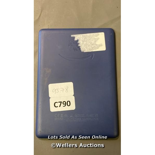 9578 - AMAZON KINDLE / MODEL M2L4EK / BLUE