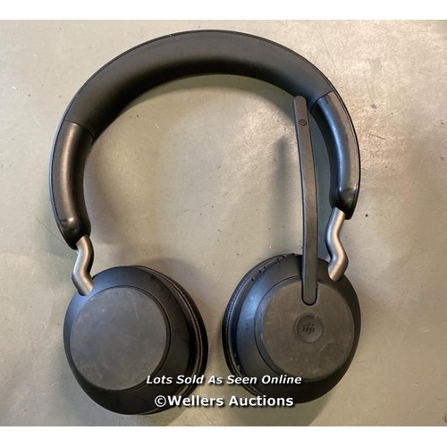 9623 - HEAPHONES: JABRA ENVOLVE 2 6S  WITH CASE / MODEL HSC110W / SN: 00350954896 / BLACK