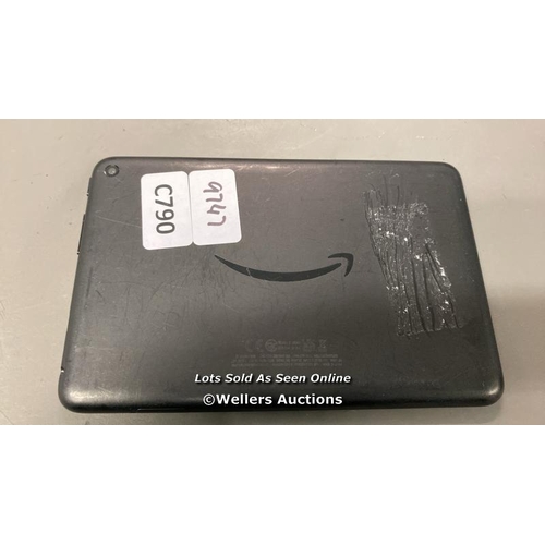 9747 - AMAZON KINDLE / MODEL P8AT8Z / ACCOUNT LOCKED / BLACK