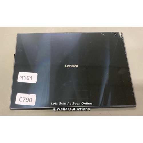 9751 - LENOVO TABLET /MODEL TB-X704L / IMEI 863838031289084 / ACCOUNT UNLOCKED / SCREEN AND BACK DAMAGED