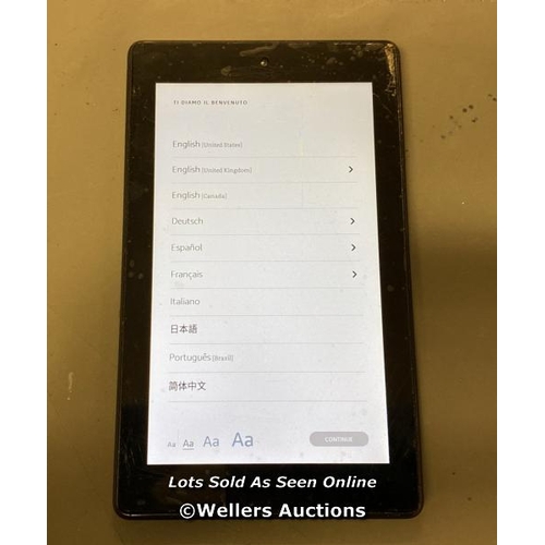 9760 - AMAZON KINDLE / MODEL M8S26G / ACCOUNT LOCKED / BLACK