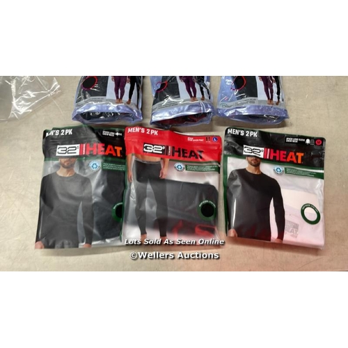 4028 - SELECTION OF LADIES AND GENTS NEW 32* DEGREE HEAT BASE LAYERS / MIXED SIZES / B37