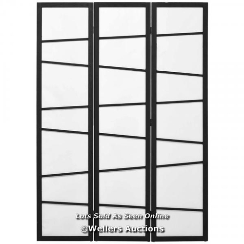 5138 - RRP: 79.99 - HOMCOM 3 PANEL ROOM DIVIDER, WOODEN FOLDING PRIVACY SCREEN, FREESTANDING WALL PARTITION... 