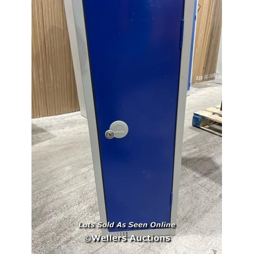 16 - METAL STORAGE LOCKER / MATERIAL: STEEL / NUMBER OF DOORS: 2 / TYPE OF LOCK: CYLINDER LOCK / WITH KEY... 