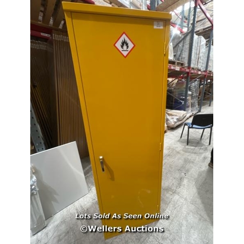 21 - SLIM FLAMMABLE MATERIAL STORAGE CABINET COSHH - 1830X610MM / NEW WITH KEYS / RRP: �406.80 / COLLECTI... 