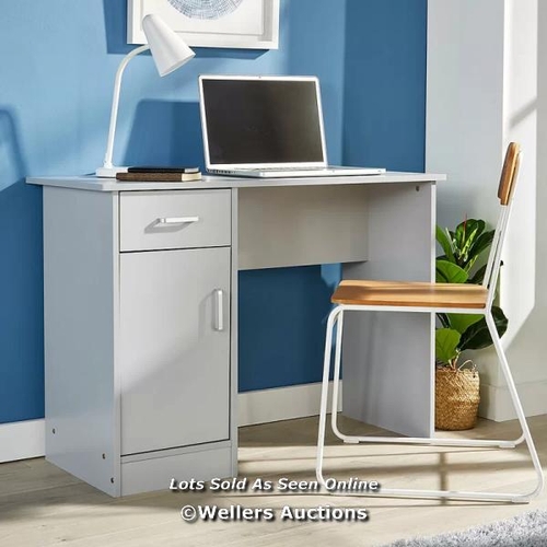 15 - RRP: 66.99 - EBERN DESIGNS STEFANSKI COMPUTER DESK / COLOUR: GREY / 1 BOX / SEE IMAGE FOR ACCESSORIE... 