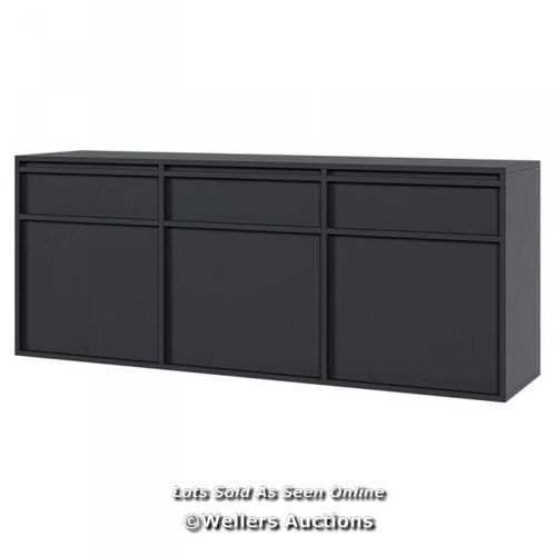 50 - RRP: 379.99 - LATITUDE RUN AKHI 3 - DRAWER CHEST OF DRAWERS / COLOUR: BLACK / 2 BOXES / SEE IMAGE FO... 