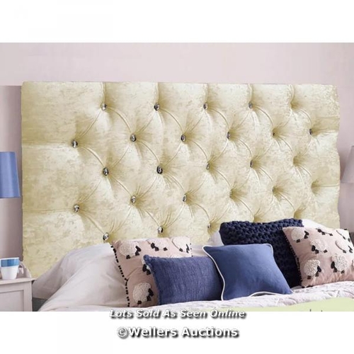 5033 - RRP: 104.99 - ROSDORF PARK ESTERS UPHOLSTERED�HEADBOARD / COLOUR: GREY, UPHOLSTERY: VELVET, SIZE: KI... 