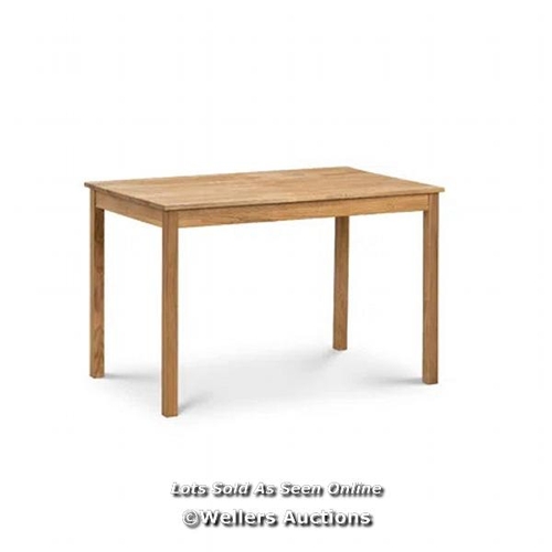 5036 - RRP: 159.99 - THREE POSTS CARMEL SOLID OAK DINING TABLE / TABLE BASE COLOUR: OAK / COMES IN ONE BOX ... 