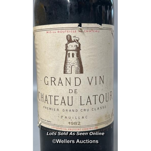 110 - A bottle of 1982 Grand Vin de Chateau Latour Premier Grand Cru Classé Pauillac , 75cl