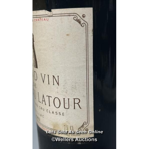 110 - A bottle of 1982 Grand Vin de Chateau Latour Premier Grand Cru Classé Pauillac , 75cl