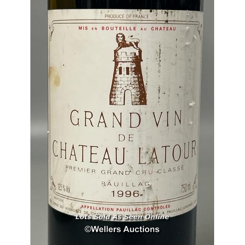 112 - A bottle of 1996 Grand Vin de Chateau Latour Premier Grand Cru Classé Pauillac , 750ml, 12.5% Vol.