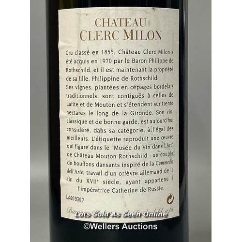 116 - A bottle of 2001 Château Clerc Milon Grand Cru Classe Pauillac, 75cl, 12.5% Vol.