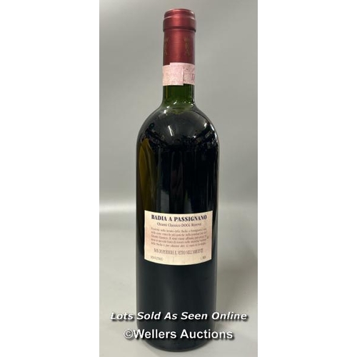 121 - A bottle of 1996 Badia a Passignano Chianti Classico Riserva, 750ml, 13% Vol.