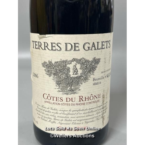 122 - Two bottles of wine; Terres De Galets Côtes Du Rhône 2006, 750ml, 13.5% Vol and Barolo Villa Peiront... 