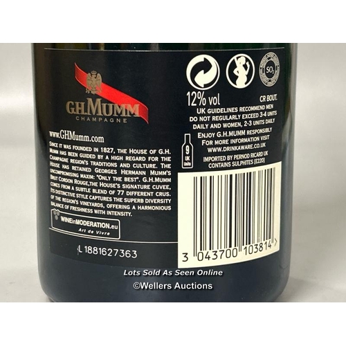 126 - A bottle of G.H. Mumm Champagne, 750ml, 12% Vol.