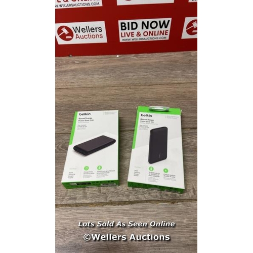 6089 - BELKIN POWERBANKS 2PK     / MINIMAL IF ANY SIGNS OF USE / E41