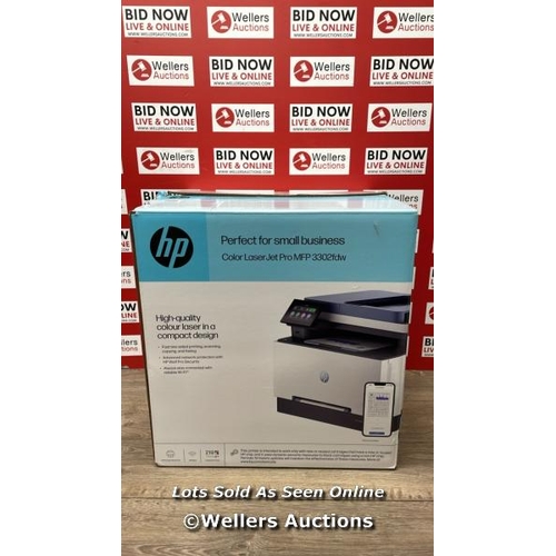 6613 - HP COLOR LASERJET PRO MFP 3302FDW PRINTER / POWERS UP / SIGNS OF USE / P10