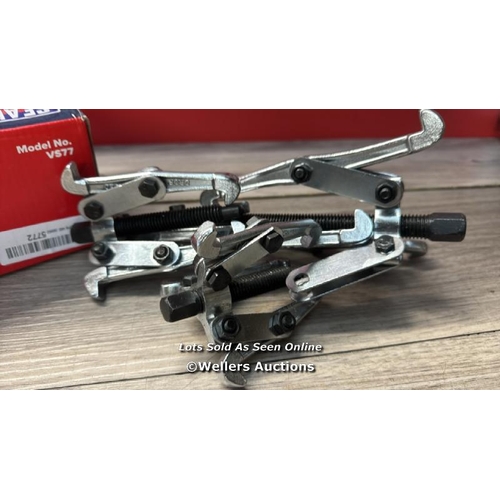 6865 - SEALEY VS77 TRIPLE LEG GEAR PULLER SET 3PC / MINIMAL IF ANY SIGNS OF USE / G66