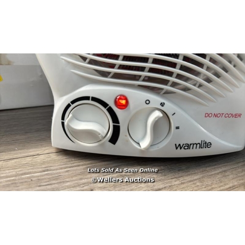 6871 - WARMLITE WL44002 THERMO FAN HEATER WITH 2 HEAT SETTINGS AND OVERHEAT PROTECTION, 2000W, WHITE / POWE... 