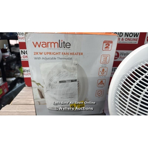 6871 - WARMLITE WL44002 THERMO FAN HEATER WITH 2 HEAT SETTINGS AND OVERHEAT PROTECTION, 2000W, WHITE / POWE... 