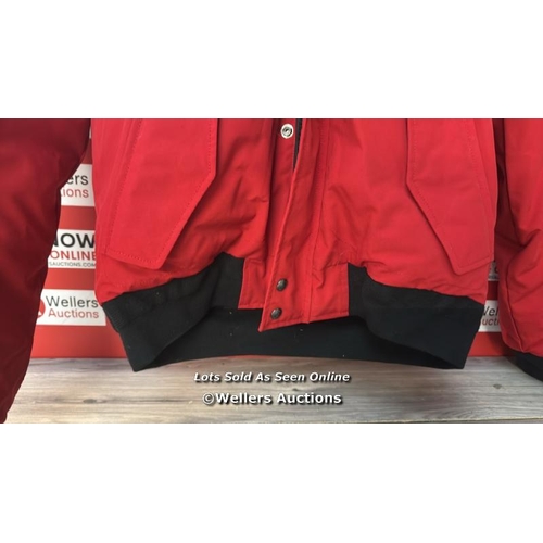 519 - POLO RALPH LAUREN JKTO SHORT BOMBER W HOOD RED S / SMALL S / RRP: 519 / APPEARS NEW WITH TAGS  / G5