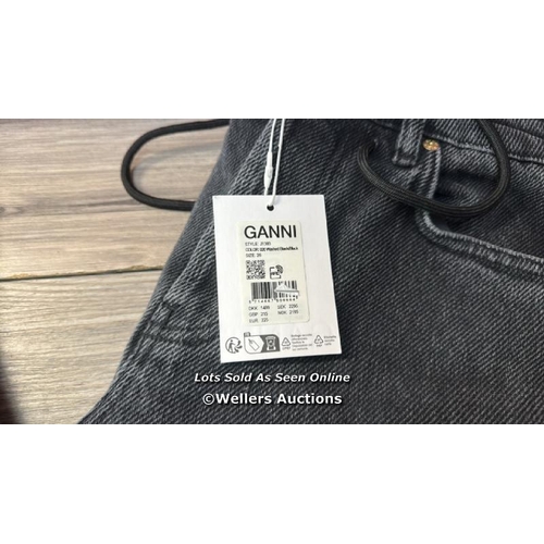 524 - GANNI HEAVY DENIM IZEY DRAWSTRING 26 W / XIZE 26 / RRP: 215 / G5