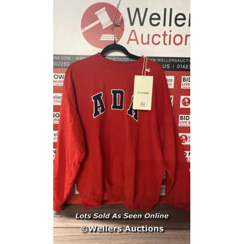 619 - ADANOLA OVERSIZED SWEATSHIRT / S / CLASSIC RED NEW WITH TAGS / MINOR DAMAGE - SEE IMAGES / G30