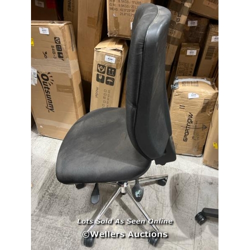 120 - DYNAMIC CHIRO MEDIUM BACK POSTURE CHAIR BLACK ADJ ARMS / RRP: �414 / COLLECTION FROM DARTFORD / DELI... 