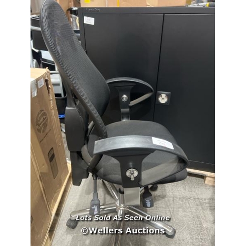 122 - TOPSTAR SITNESS OFFICE CHAIR - BLACK / RRP: �370.80 / COLLECTION FROM DARTFORD / DELIVERY AVAILABLE ... 