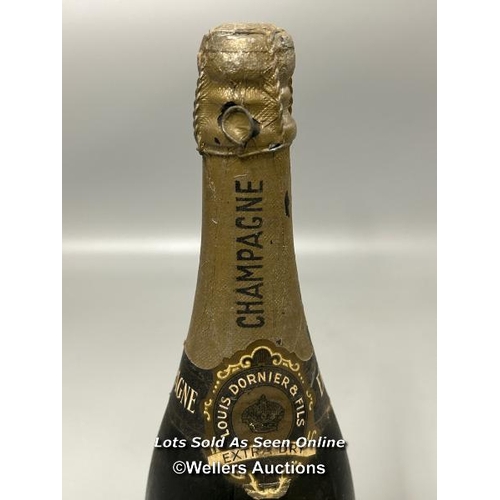 153 - Two vintage bottles of champagne including 1955 Pol Roger Epernay Cuvee De Reserve and Louis Dornier... 