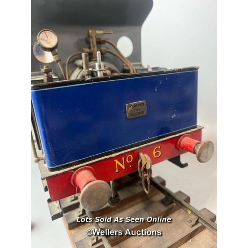 173 - Model railway interest - a scratch built 3 1/2 gauge steam powered tank engine 