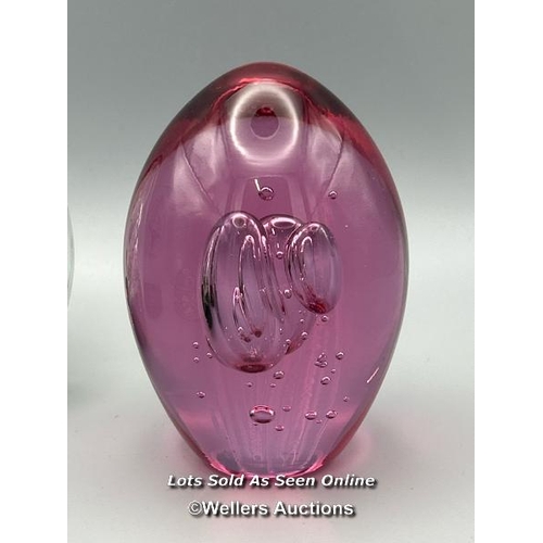 67 - Six glass paperweights including Edinburgh Crystal, largest 9.5cm high