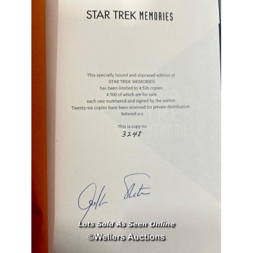 157 - Star Trek - William Shatner signed hardback book 'Star Trek Memories' limited edition slipcase editi... 