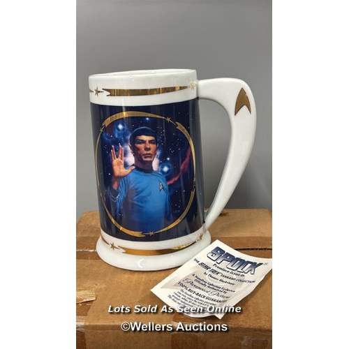 162 - Star Trek - collection of ceramics including Mr Spock tankard, 17cm high with box and five Hamilton ... 