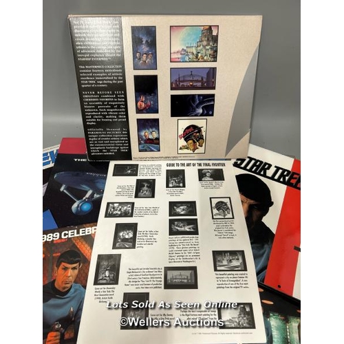 163 - Star Trek - Visions of the Final Frontier art portfolio with eight assorted calendars.