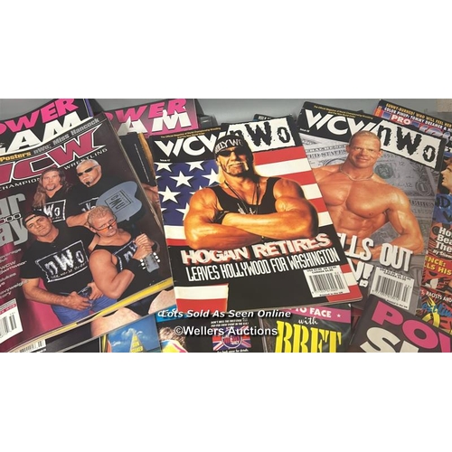 170 - WWF Wrestling - A large collection of 1990's American wrestling magazines including WWF, Power Slam ... 