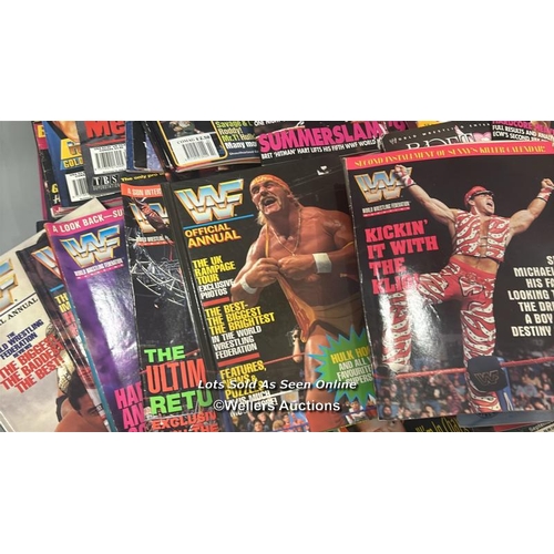 170 - WWF Wrestling - A large collection of 1990's American wrestling magazines including WWF, Power Slam ... 