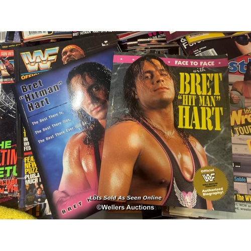 170 - WWF Wrestling - A large collection of 1990's American wrestling magazines including WWF, Power Slam ... 