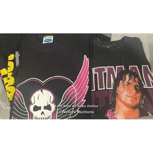 171 - WWF Wrestling / Bret Hart - memorabilia including three Bret hart signed pictures, books, collectabl... 