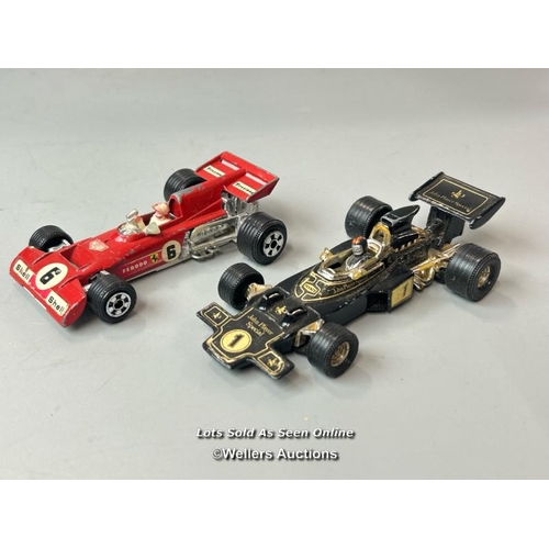 177 - Diecast racing car group including Dinky Speed of the Wind no.23E, Matchbox Speed Kings no.K-34 & K-... 