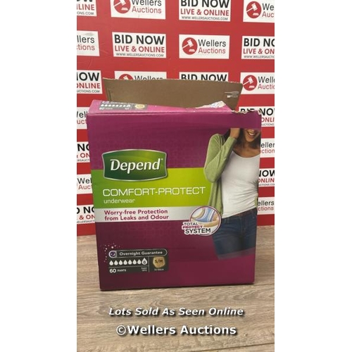 2037 - DEPEND COMFORT PROTECT UNDERWEAR / OPEN BOX / MAY NOT BE COMPLETE / A23