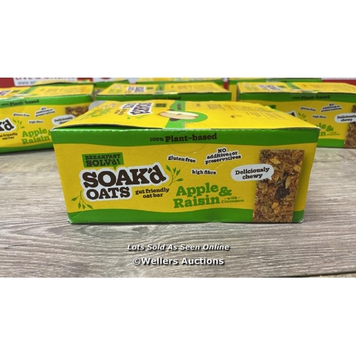 2038 - X7 BOXES OF SOAK'D OATS - GUT FRIENDLY OAT BAR / SOME BOXES MAY BE OPEN / A23 / A23