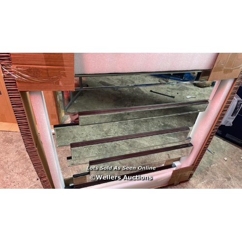 2416 - GALLERY MONTESSA MIRROR, 70 X 80CM / APPEARS NEW / SLIGHT DAMAGE SEE IMAGES  / W3